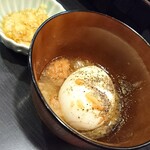 自家製麺 No11 - とろーり味玉と生姜ダレ