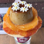 クレープリー チロル - オレンジとGLAUBELL COFFEEの珈琲プリン¥1500