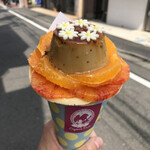 クレープリー チロル - オレンジとGLAUBELL COFFEEの珈琲プリン¥1500