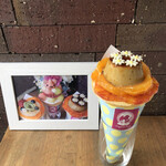 クレープリー チロル - オレンジとGLAUBELL COFFEEの珈琲プリン¥1500