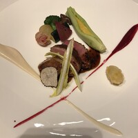 リストランテASO - 鴨胸肉のロースト　フォアグラソテートリュフソース　根セロリのピュレ