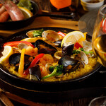 Seafood paella