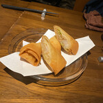 豊栄 - エビと新玉ねぎの春巻き