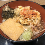 Rinya - とろろ昆布とキツネきし麺　¥540
                        海鮮かき揚げ天　¥190