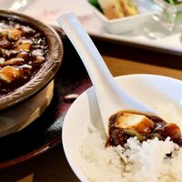 中国料理 大湖苑  - 20200407熟成豆板醤の土鍋麻婆豆腐・アップ