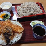 福田屋 - 天丼セット天丼そば大盛り