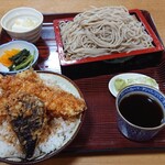 Fukudaya - 天丼セット天丼そば大盛り