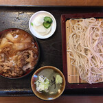 Fujiya - 牛丼セット （冷たいおそば）　１０００円　(2020/04)