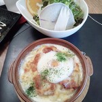 カフェ まる - うどんカルボナーラ