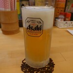 大衆うどん つる亀 - 生ビール(20-04)