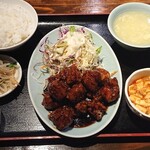 Tairiku Shokudou - 黒酢の酢豚定食 950円