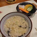 KOIKI Eatery - 1912_KOIKI Eatery_クエ鍋コース＠550,000Rp_〆の雑炊。出汁が染みて美味しい！
