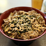 すき家 - 高菜明太マヨ牛丼 メガ盛　¥910