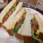 喫茶室ルノアール - [料理] ミックスサンド プレート 全景♪Ｗ