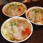 らーめんでぽっと - からし豚そば x 3