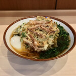 そばの神田 東一屋 - アサソバビンボー！　
      朝そば＋ゲソかき揚げ！　