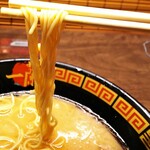 一蘭 - 麺はこんな感じ