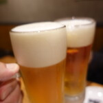 とりとり亭 - 生ビール(480円)で乾杯♪