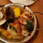 洋風田舎食堂 ナージュ - 魚介のパエリア(980円)