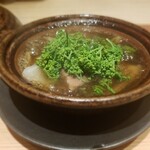 肉屋 田中 - 京都の花山椒と神戸牛のタンの煮込み