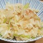 肉屋 田中 - 毛蟹土鍋ご飯　ご飯は銀の三日月