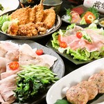 Izakaya Nomiya Kabuto - 新潟県産もち豚の冷しゃぶ盛りコース4,000円