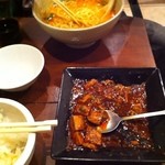 韓ノ華 - 麻婆豆腐セット（豚肉）と担々麺