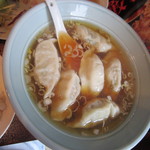 元祖ハルピン - 追加で注文　スープ餃子(にら)