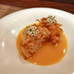 セルサルサーレ - 桜海老と新玉ねぎのかき揚げのスープドポワソン