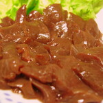 horse liver sashimi