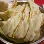 あさひ食堂 - お通し(生キャベツ)(200円)×2