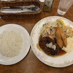 コーヒーショップ DELTA - ハンバーグとエビフライ 1,000円