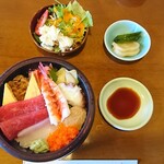 くろ川 - ちらし寿司 定食（平日ランチサービス）¥900