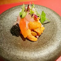 ボッテゴン - =鮮魚のカルパッチョミスト 生雲丹、自家製カラスミ=