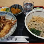 滝乃家 - ランチ 海老とイカの天丼セット 980円