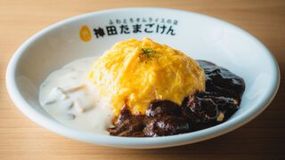 Kanda Tamagoken - ハヤシ＆キノコクリームオム
