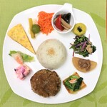 Kafe Yasashii Toki - 豆腐ハンバーグ（もち麦ごはん）