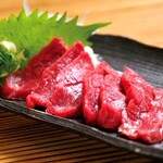 horse sashimi top red meat