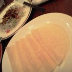 龍天楼 - 牛細切り炒めとクレープ