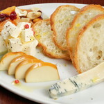 Assortment of dried fruits and selected cheeses