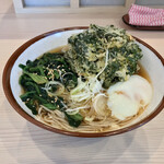 そばの神田 東一屋 - アサソバビンボー！　
      朝そば＋春菊天！　
