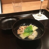 すず木 - 吸物　　魚のすり身だんご、筍