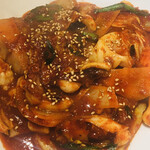韓国居酒屋 ぽちゃ - タコ辛味噌炒め
