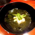 銀座 しのはら - シマエビとはまぐりの真薯のお椀