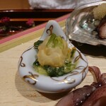 銀座 しのはら - 烏賊と分葱のぬた和え