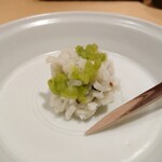 銀座 しのはら - つくね芋とうすいえんどうの金団