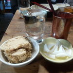 武蔵屋 - 一杯め　おからと酢玉葱