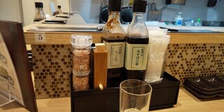 京の串揚げ 祇園囃子 - 卓上調味料 ソース 塩 七味