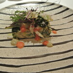 リストランテ カノフィーロ - 桜エビとワカサギ、ほうれん草のフリッタータ