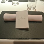 リストランテ カノフィーロ - ２０２０年４月１１日のテーブルセットアップ